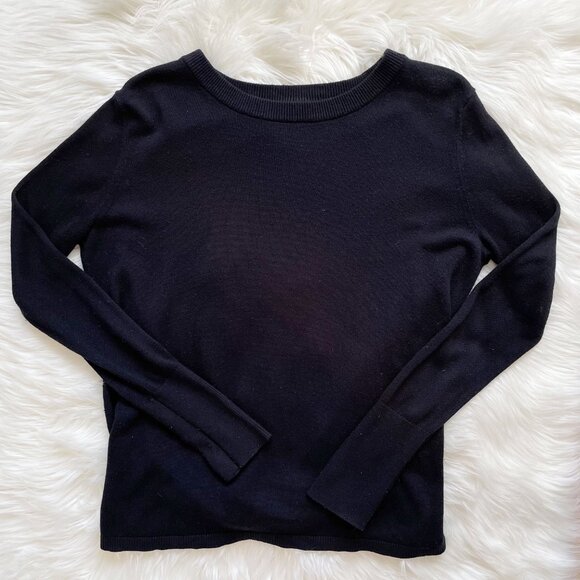 Lululemon Black Boolux Cashmere Tencel Bring It Backend Open Back Sweater - Picture 2 of 6